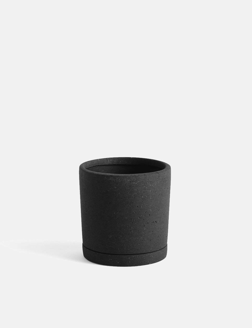 Plant Pot with Saucer - #color_black