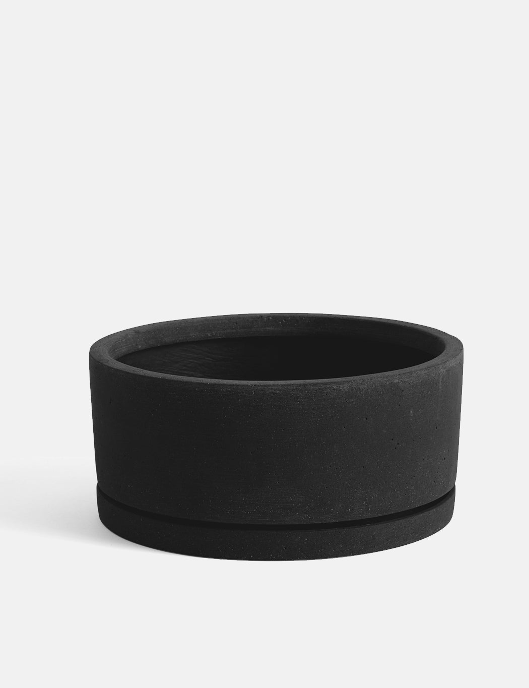 Plant Pot with Saucer - #color_black