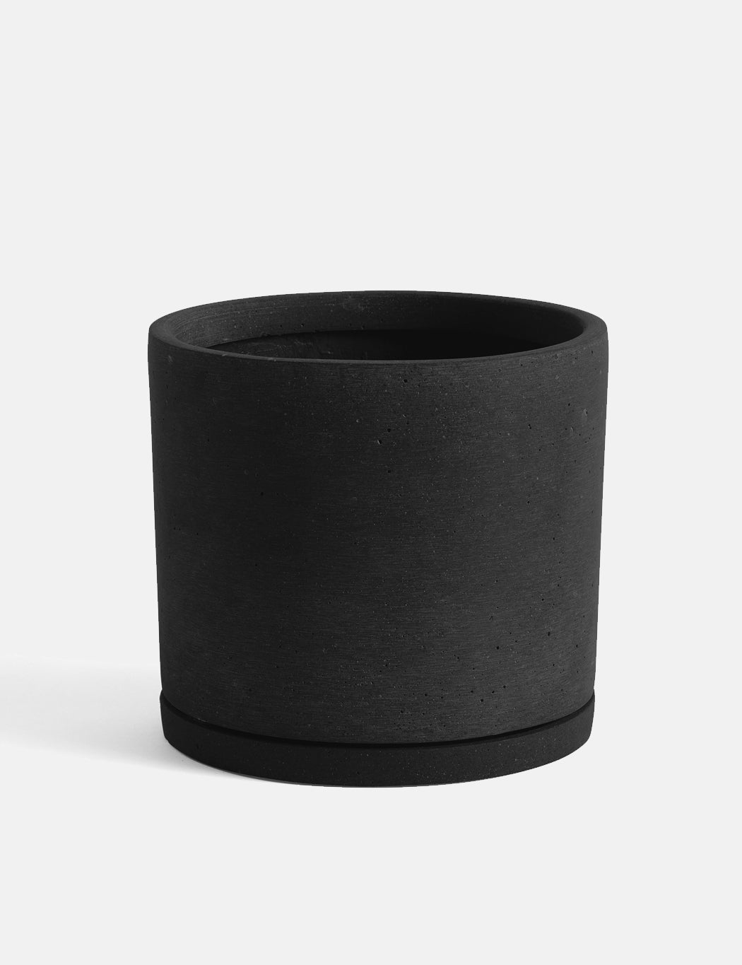 Plant Pot with Saucer - #color_black