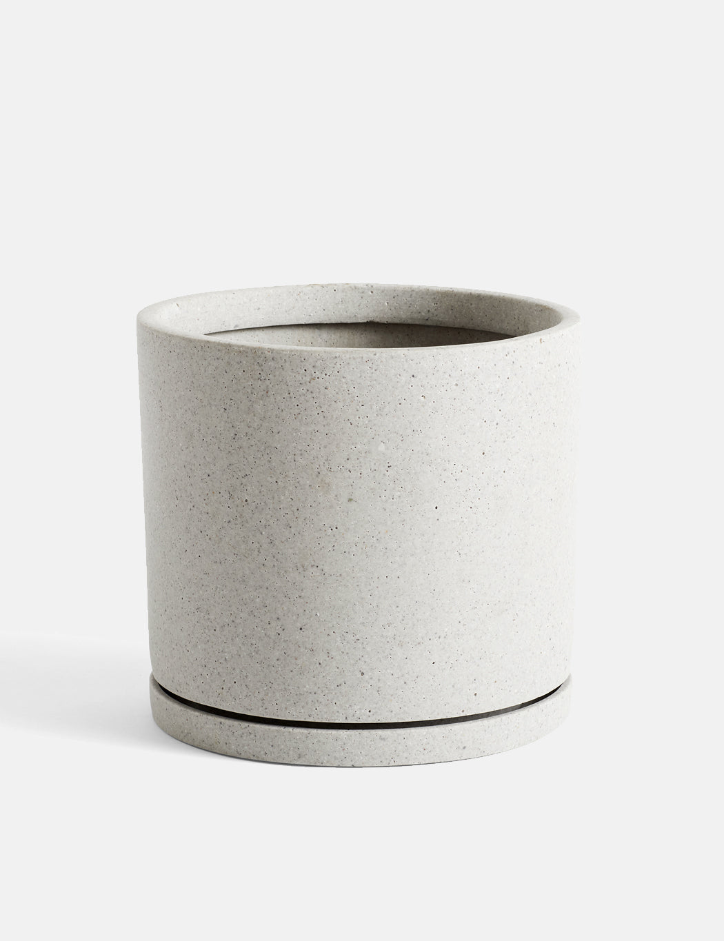 Plant Pot with Saucer - #color_grey