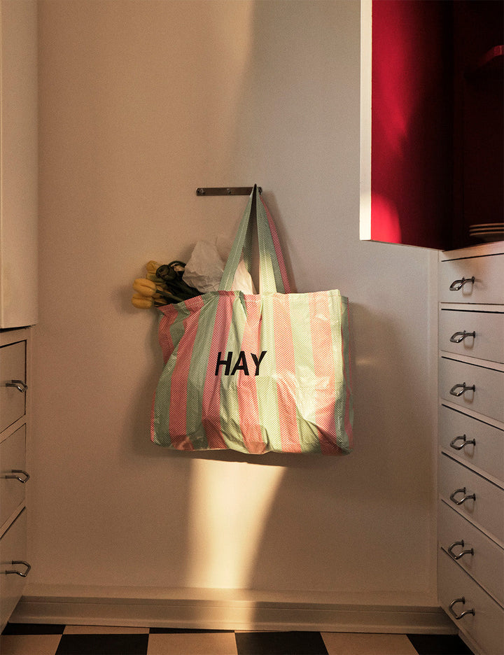 Recycled Candy Stripe Shopper